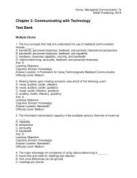 Business Communication Chapter 03 1 The four concepts that help one understand the use of mediated&nbsp;