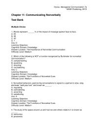 Business Communication Chapter 11 1 Nonverbal behaviors used during conversations to signal to a partner