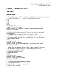 Business Communication Chapter 13 1 Which one of the following does the chapter identify as a source