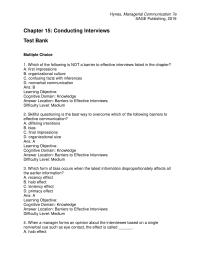 Business Communication Chapter 15 1 Skillful questioning is the best way to overcome which of the