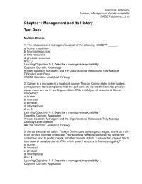 Management Chapter 01 1 Top Manager b Middle Manager c First line Manager d Team