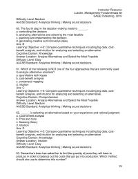 Management Chapter 04 2 Level Easy Standard Analytical Thinking Making Sound