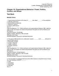 Management Chapter 10 1 Cognitive Domain Application Answer Location The Like