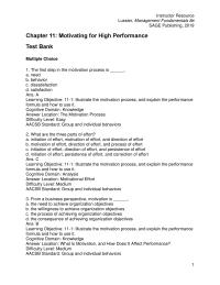 Management Chapter 11 1 Boris Has High Need For Achievement That