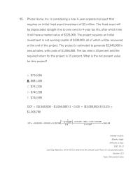 Finance Chapter 10 6 Phone Home Inc Considering New 4year
