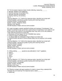 Management Chapter 13 2 Cognitive Domain Knowledge Answer Location Filtering Difficulty