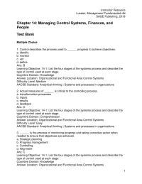 Management Chapter 14 1 Cognitive Domain Comprehension Answer Location Step Compare