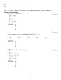 Chapter 14 1 Using Simpson’s rule and all of these points, an approximation&nbsp;
