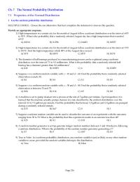 Economics Chapter 07 The diameter of ball bearings produced in a manufacturing