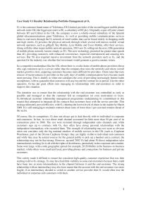 Case Study 9.1 Reseller Relationship Portfolio Management at O2