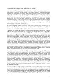 Case Study 12.1 Cover Pricing in the UK Construction Industry