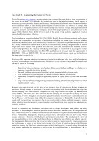 Case Study 6.1 Segmenting the Market for Wavin
