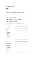 Foreign Languages Chapter 02 Don’t translate the words in brackets