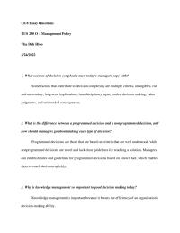Ch 8 Essay Questions