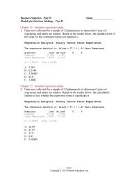 Test B&nbsp;PTIV&nbsp;The Linear Model Appropriate Given