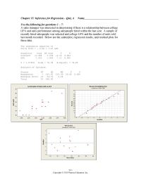 Chapter 15 A sales manager was interested in determining if there