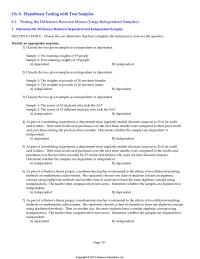 Chapter 08 Find The Standardized Test Statistic Test The