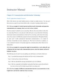 Management Chapter 13 Homework What The Relationship Between Information And The