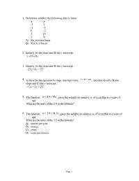 Chapter 2 section 2.5 Evaluate W7 Page 20 The Function Gives