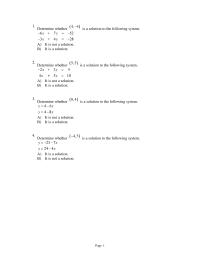 Chapter 3 section1 Page 13 Determine Which Ordered Pairs Are