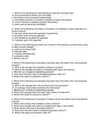 Science & Mathematics Chapter 5 Which The Following Are Characteristics Discrete Manufacturing