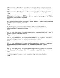 Science & Mathematics Chapter 6 Procurement Fulfillment And Production Are Examples Intracompany