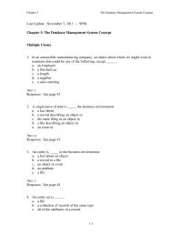 Chapter 3 1 The ability to achieve data integration with redundant