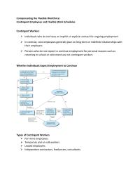 Contingent Employees And Flexible Work Schedules