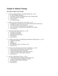 Counseling Chapter 5 One Contribution Adlerian Therapy That P 123