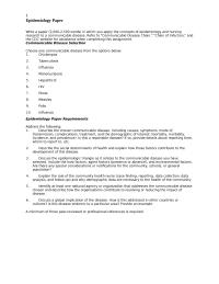 Epidemiology Paper