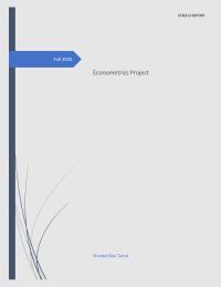 Econometrics Project