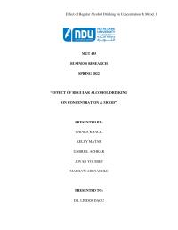 Business Research Effect of