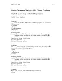 Psychology Chapter 5 1 Groups Within Society difficulty Level Easy Test