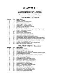 Accounting Chapter 21 1 The Initial Direct Costs Leasing Are Generally