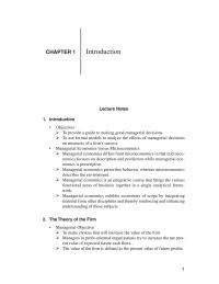 Economics Chapter 1 Homework Managerial Interests And The Principal agent Problem Principal agent