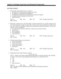 Economics Chapter 15 1 &nbsp;If effort is unobservable and revenues are riskless