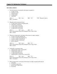 Economics Chapter 18 1 difference between average revenue and average cost&nbsp;