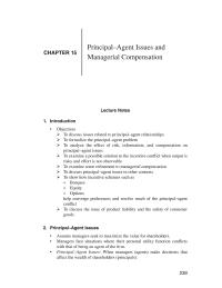 Economics Chapter 15 Homework The Principal agent Situation Illustration