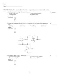 Electrical Engineering Chapter 18 1 Which of these amplifiers provides a high input resistance