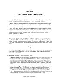 International Business Chapter 6 Homework This More General Idea That PPP Not
