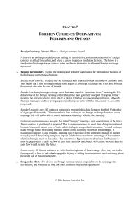 International Business Chapter 7 Homework Positions Currency Speculator Believes That Foreign Currency