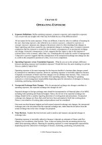 International Business Chapter 12 Homework Pearson Education Inc Operating Exposure Static
