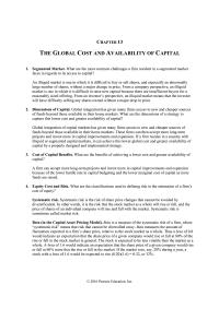 International Business Chapter 13 Homework The Stock Expected Less Volatile Than The