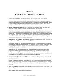 International Business Chapter 14 Homework Sale Directed Public Share Issue Investors Target
