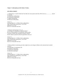 Chapter 1 The cultural materialist perspective uses a three-level model of culture that
