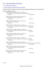 Chapter 04 Attendance Discrete Attendance Random Variable That Countable