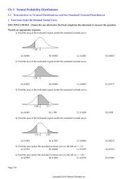 Chapter 05 Find the area of the indicated region under the standard