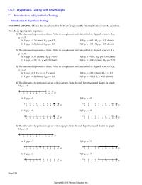 Chapter 07 Write The Null And Alternative Hypotheses 10