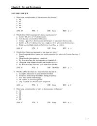Chapter 1 number of autosomal chromosomal pairs