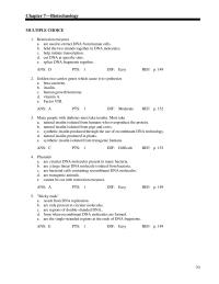Chapter 7 Which of the following statements about recombinant